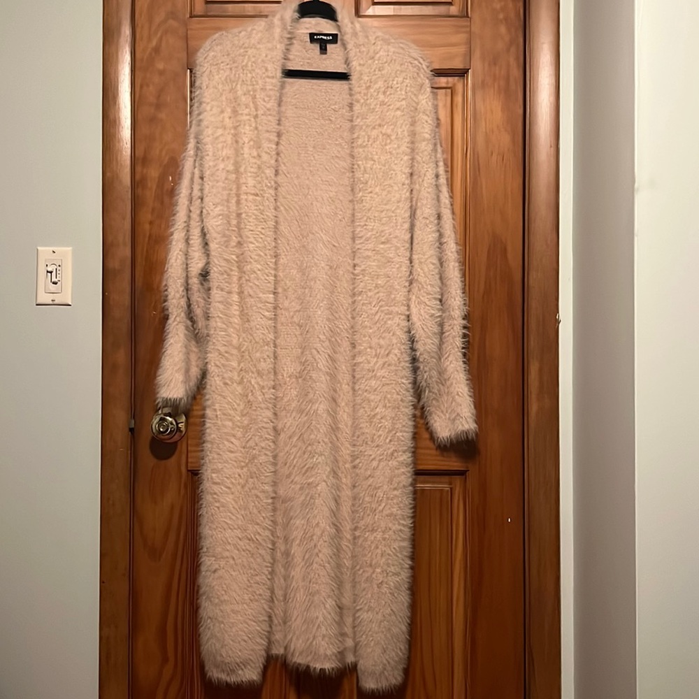 Express | Cozy Faux Fur Duster Long Cardigan